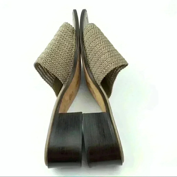 Talbots womens sandals 11 taupe 80s 90s vintage square toe slides coastal granny - Picture 6 of 13